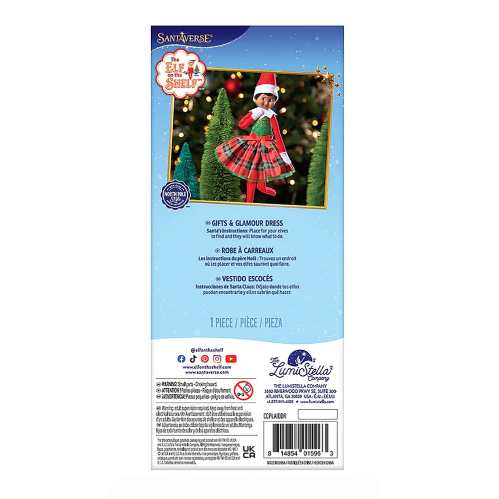 Elf on the Shelf Claus Couture Collection – Gifts and Glamour Party Dress Retail Box Back