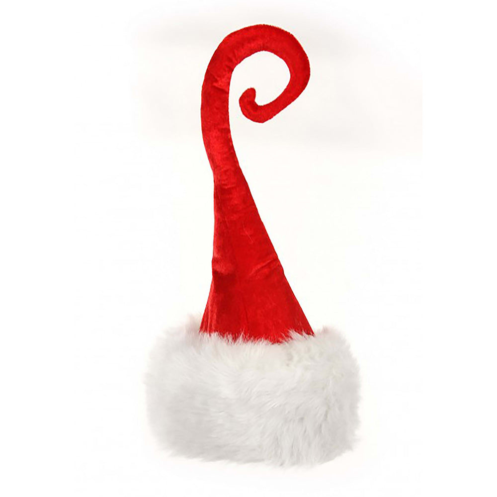 Curly Q Plush Santa Hat