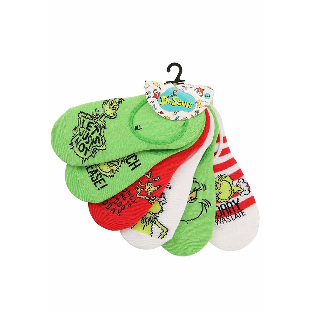 No-Show Dr. Seuss Grinch 6-Pack Socks