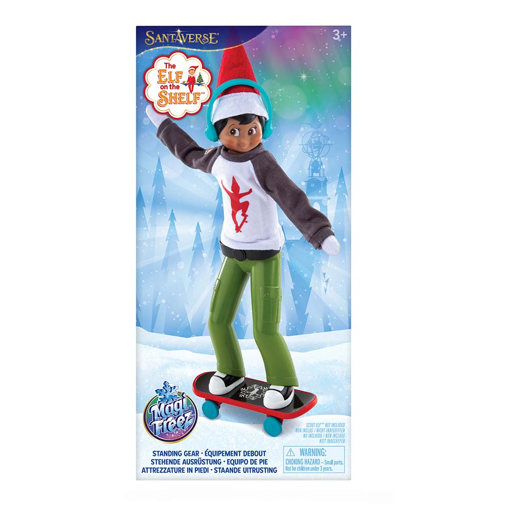 Elf on the Shelf MagiFreez Holly Jolly Ollie Skateboard Set Retail Box