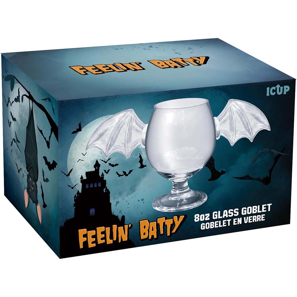 Feelin' Batty 8oz Glass Goblet Retail Box