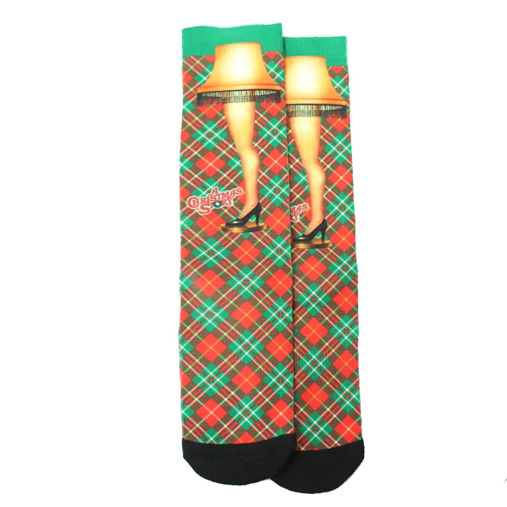 Holiday Crew Socks in Yellow and Black