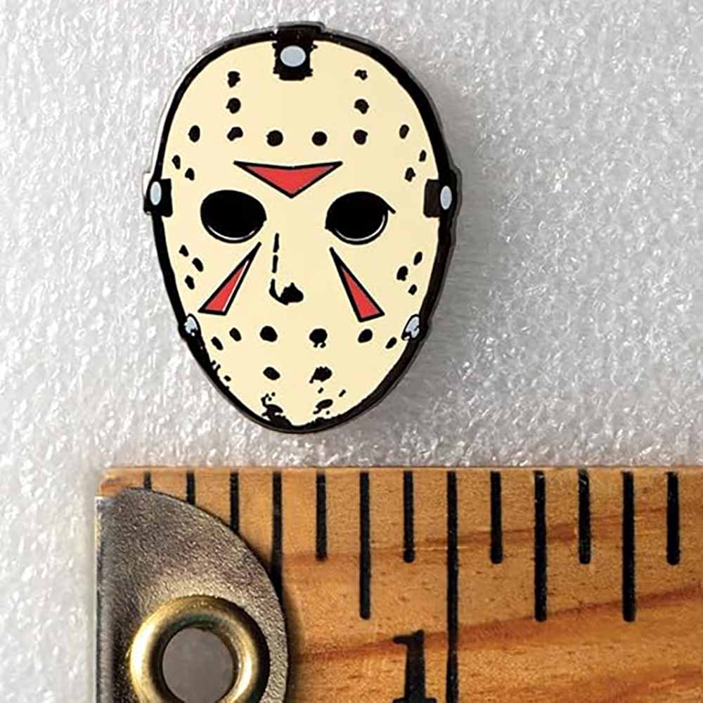 Jason Voorhees Enamel Pin from Friday the 13th Size