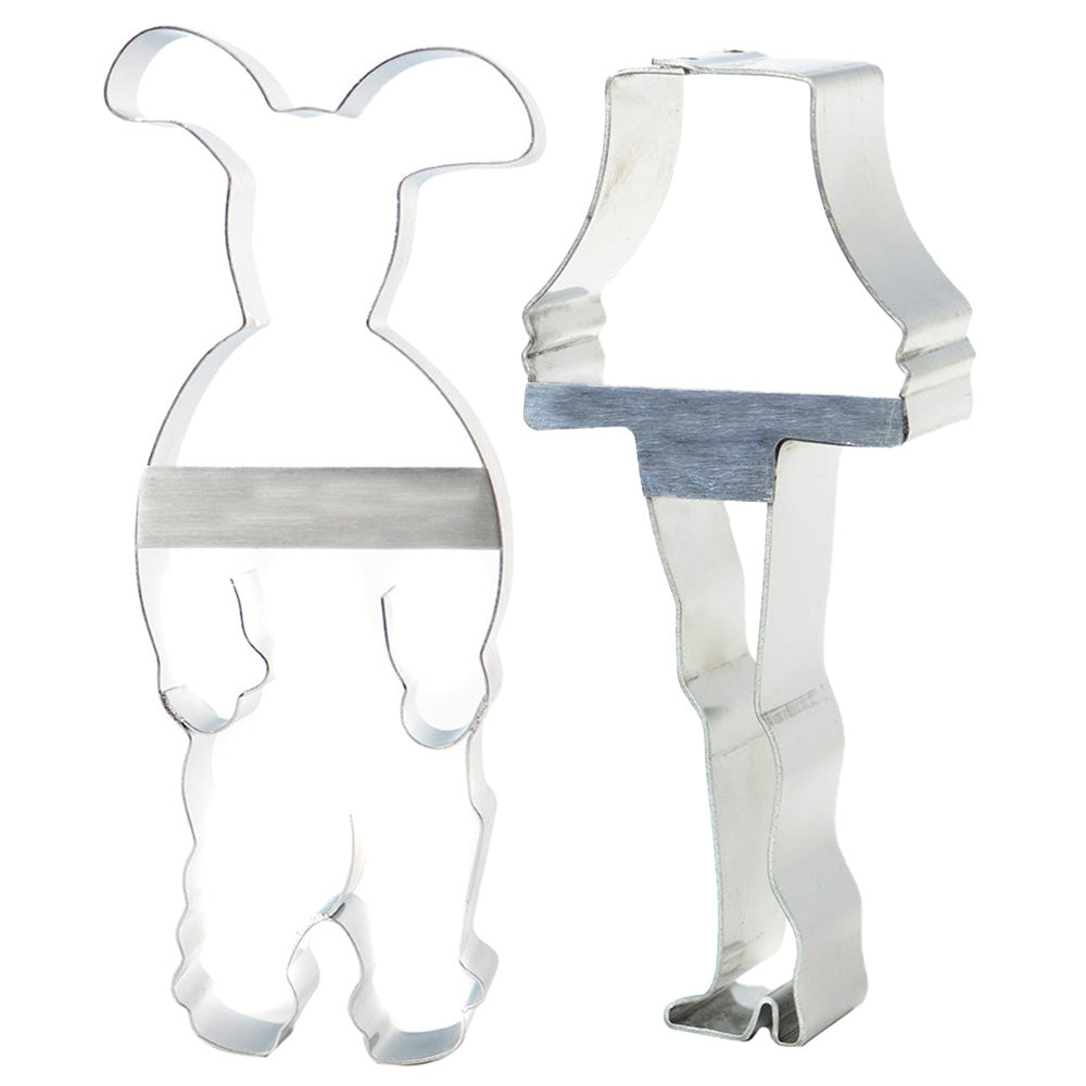 Leg Lamp and Bunny Cookie Cutter Set – holiday baking duo